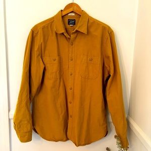 J Crew Chamois Workshirt - Yellow, Large